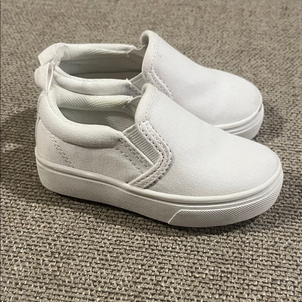 Kids White Slip-On Shoes